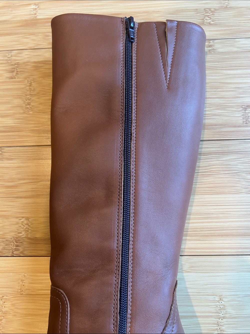 Portland Leather Patina Women's Tall Knee-High Leather Block Heel Oslo Boots - Picture 11 of 12